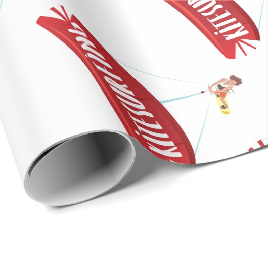 Kitesurfing Guy Cadeaupapier (Rol Hoek)