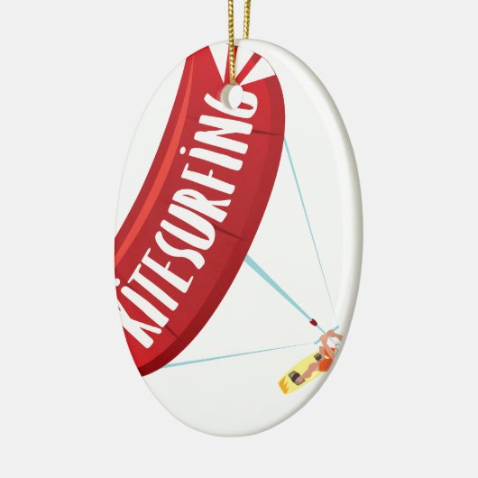 Kitesurfing Guy Keramisch Ornament (Links)