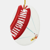 Kitesurfing Guy Keramisch Ornament (Voorkant)