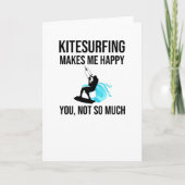 Kitesurfing Kiteboarding Kitesurfer Kiteboarder Kaart (Voorkant)