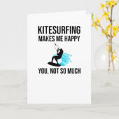 Kitesurfing Kiteboarding Kitesurfer Kiteboarder Kaart (Gele Bloem)