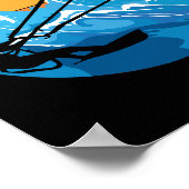 Kitesurfing Kitesurf Kiteboarding Retro  Poster (Hoek)