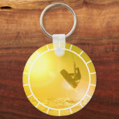 Kitesurfing Silhouette Sleutelhanger (Voorkant)
