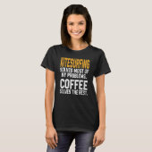 Kitesurfing Solves My Problems Coffee Kitesurfer T-shirt (Voorkant volledig)