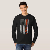 Kitesurfing us flag kiteboard essential kite sport t-shirt (Voorkant volledig)