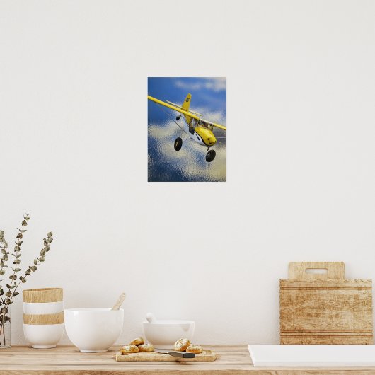 Kitfox boven het meer poster (Keuken)