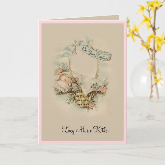 Kitko Baptismal Kaart (Gele Bloem)