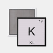 Kitnaam Chemie Element Periodiek Systeem Magneet (Voorkant / Achterkant)
