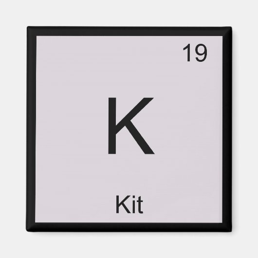 Kitnaam Chemie Element Periodiek Systeem Magneet (Voorkant)