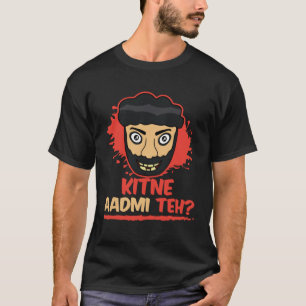 Kitne admi De Desi Bollywood Sarcastische Hindi Pu T-shirt