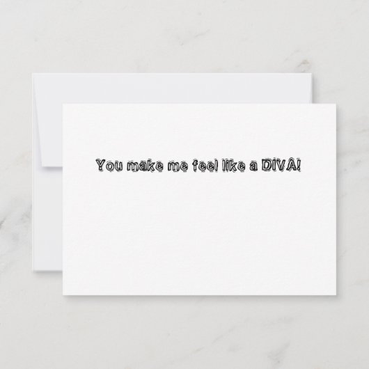 Kitsa Diva: Koningin van haar vrouw Bedankkaart (Achterkant)