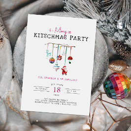 Kitsch Christmas | Retro Holiday Party Kaart