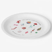 Kitsch Christmas | Retro Holiday Party Papieren Bordje (Gekanteld)