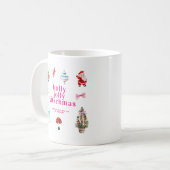 Kitsch Christmas | Retro Holly Jolly Holiday Koffiemok (Voorkant links)