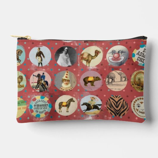 kitsch circus carnavalsdieren uitvoerders etui (Voorkant)