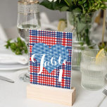 Kitsch Country Red White Blue Barbecue Party Kaart<br><div class="desc">Schat,  voeg de het beëindigen aanrakingen aan uw lijsttopjes met deze leuke lijstkaarten toe. Pas hen aan aangezien u enkel een andere manier kiest om uw partij speciaal te maken. Zoek andere leuke ideeën die allemaal deel uitmaken van het Autumn Breeze collectie.</div>