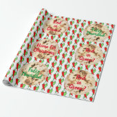 Kitsch Faliz Navidad Tortilla Chili Jouw tekst Cadeaupapier (Uitgerold)