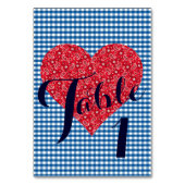 Kitsch Gingham Landelijke Huwelijksbarbecue  Kaart (Achterkant)