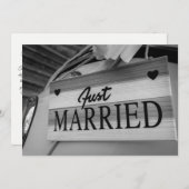 Kitsch handgeschreven trouwkaart bedankkaart kaart (Voorkant / Achterkant)