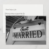 Kitsch Handgeschreven Wedding Dank u Briefkaart (Voorkant / Achterkant)