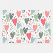 Kitsch Hearts Gift Wrap Inpakpapier Vel (Voorkant 3)