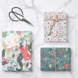 Kitsch Hearts Gift Wrap Inpakpapier Vel