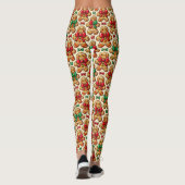  Kitsch Kerst Gingerbread Man en Bogen Leggings (Achterkant)