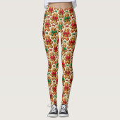  Kitsch Kerst Gingerbread Man en Bogen Leggings (Voorkant)