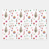 Kitsch Kerstmis | Retro Inpakpapier Vel Set (Voorkant 2)