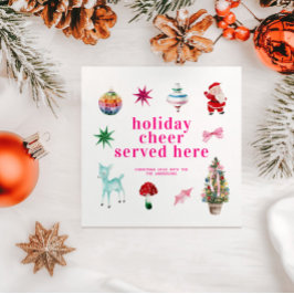 Kitsch Kerstmis | Vakantiegroet wordt hier geserve Servet