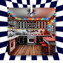 Kitsch Keuken Kerst Gepersonaliseerd Metalen Ornament