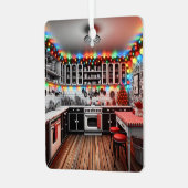 Kitsch Keuken Kerst Gepersonaliseerd Metalen Ornament (Voorkant links)