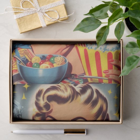  kitsch meisje tissuepapier (Geschenk)