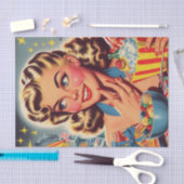  kitsch meisje tissuepapier (Craft)