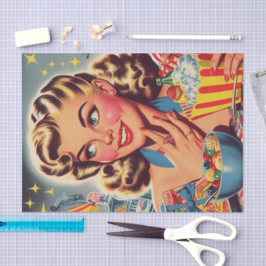 kitsch meisje tissuepapier (Craft)