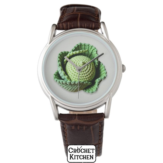 Kitsch Moderne Groene Granny Garden Haakkool Horloge (Creator heeft geüpload)
