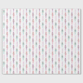 Kitsch Nutkraker Wooden SolPrettige feestdagen Cadeaupapier (Vlak)