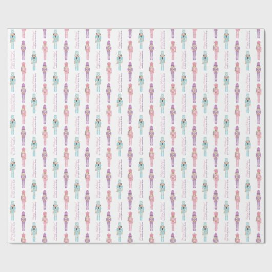 Kitsch Nutkraker Wooden SolPrettige feestdagen Cadeaupapier (Vlak)