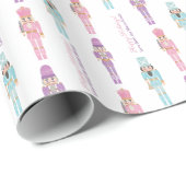 Kitsch Nutkraker Wooden SolPrettige feestdagen Cadeaupapier (Rol Hoek)