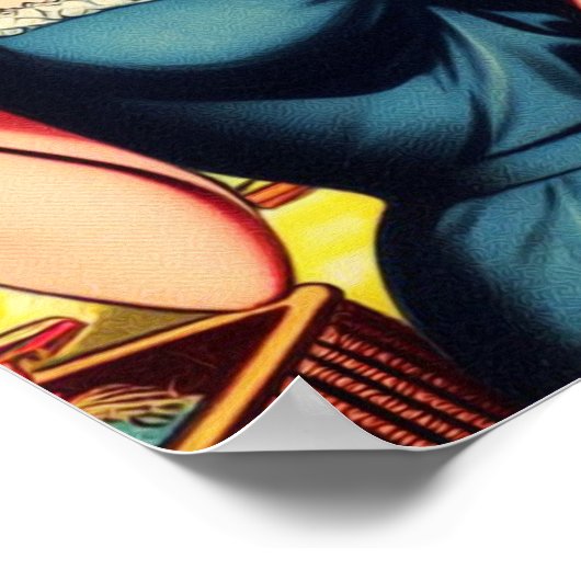 Kitsch rare retro meisjes poster (Hoek)