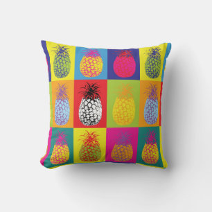 Kitsch Retro Ananas Pop Art Bold Fruit Pattern Kussen