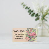 Kitsch Roze Flamingo  Visitekaartje (Staand voorkant)