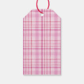 Kitsch Roze Kerstboom Red Bows Feestdagen Cadeaulabel (Achterkant)