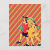  kitsch terug naar school retro kinder briefkaart (Voorkant)