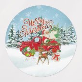 Kitsch Vintage-kerstmis Labels (Design 1)