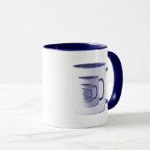 Kitschen Fatty 5th Dimension Logo Mok Deli Blauw (Voorkant rechts)