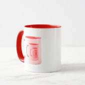 Kitschen Fatty 5th Dimension Logo Mok Diner Rood (Voorkant links)