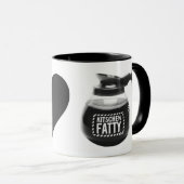 Kitschen Fatty Coffee Lover Mok Slick Zwart (Voorkant rechts)