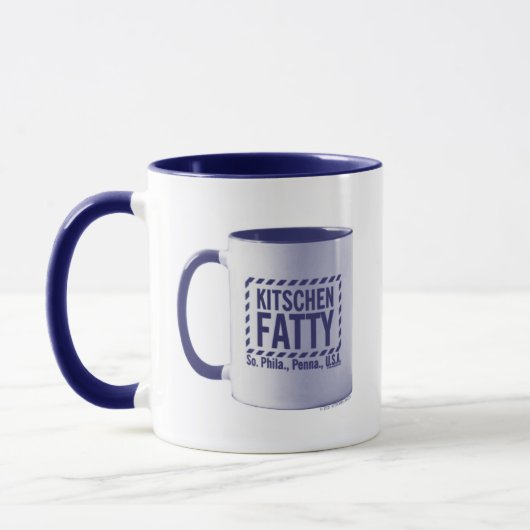 Kitschen Fatty Kitschen Fatty Logo Mok Mok Blauw (Links)