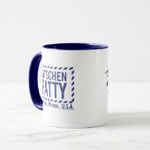 Kitschen Fatty Logo Mok Deli Blue (Voorkant links)